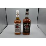 Two bottles of Jim Bean including Jim Bean Black one 70cl and one 1 ltr