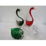 Glass swans