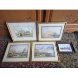 5 Framed watercolours