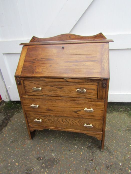 Oak writing bureau H100cm W76cm D33cm approx