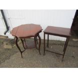 2 Occasional tables, one in need of repair as shown in pictures