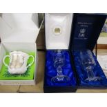 Royal Doulton commemorative ware- a loving cup celebrating 25th coronation ER11, Silver Jubillee