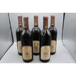 Five bottles of Altesimo Brunello di Montalcino wine
