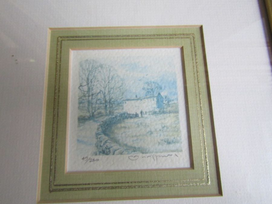 Boyeth Quigao signed watercolour and framed prints etc - Image 8 of 11