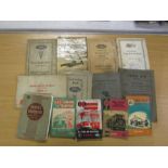 Vintage car books and manuals etc