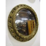 A round gilt mirror 18" diameter