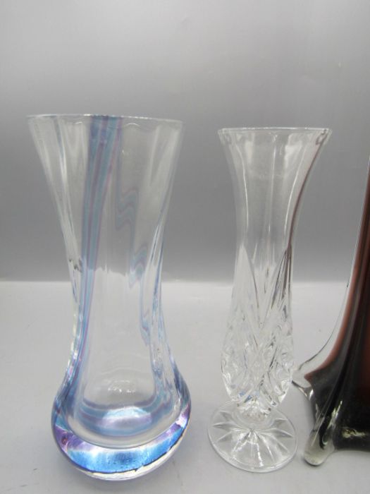 3 glass vases - Image 2 of 2