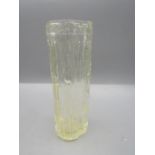 A Whitefriars clear bark vase 17cmH