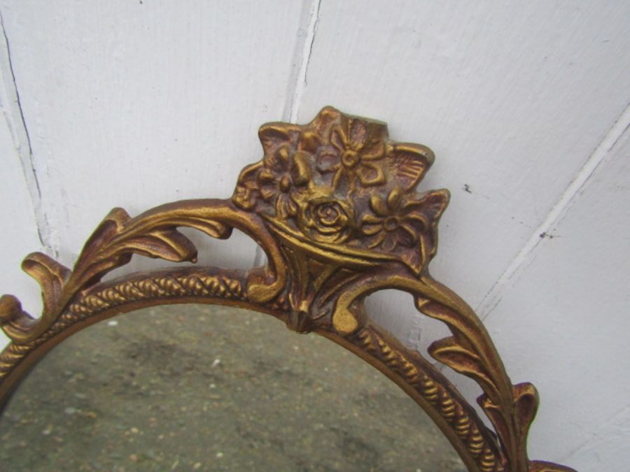 Ornate gilt framed wall mirror and chrome floor lamp - Image 3 of 3