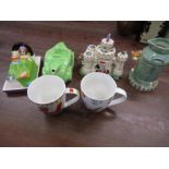 Cath Kidston mugs, James Herriot jug, teapots and butter dish