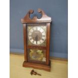 Wall clock with key (broken piece as seen in photos)