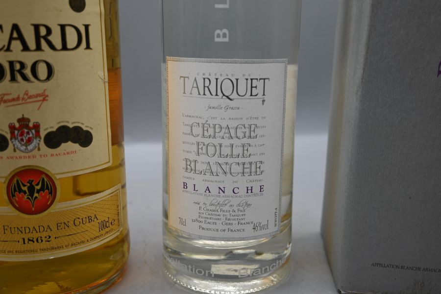 Two bottles to include Tariquet blanche Armangac (boxed) and Bacardi rum - Image 2 of 2