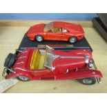 Burago Ferrari GTO model and Franklyn mint Mercedes500k roadster models
