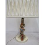 A vintage Goebel ceramic base lamp