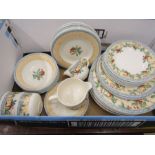 Portuguese Pasta set and Johnson bros. 'golden pears' comprising 10 dinner plates, 8 breakfast