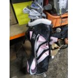 Golf clubs and bag