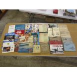 Cigarette and tea card albums with contents