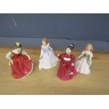 4 Royal Doulton figurines (one has detached hand, but is present as seen in photos)
