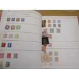 Loose stamps and a stamp album inc George 6 and Queen Victoria Penny Black, Penny reds etc
