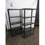 2 Metal shelving units