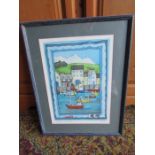 After Simon Kenevan framed print 'Fish for Tea' 40cm x 52cm approx