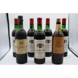 Mixed case of 7 wines to include 1969 Chateau Bel Air Marquis d'Aligre Margaux and 1971 Chateau de