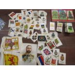 Cigarette silks- RAC, military etc plus other football cards and booklet