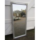 Ornate bevelled wall mirror 72cm x 163cm approx