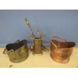 Companion set and 2 coal buckets