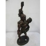 A resin figure of lovers 63cmH