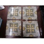 4 vintage Mintons tiles
