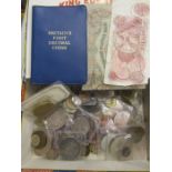 Mixed coins and banknotes