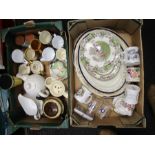 2 boxes various china inc Commemorative ware