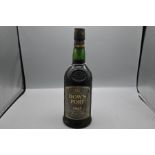 Dow's Port Late Bottled Vintage 1985. Port in neck of the ball