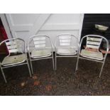 4 aluminium chairs