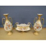 Royal Vienna Garniture of vases H36cm approx