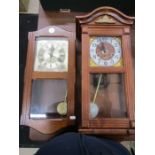 2 wall clocks