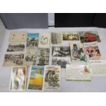 A handful of vintage postcards