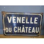 An enamel sign Venelle Du Chateau in 'Breton' language