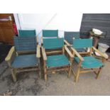 6 Hardwood directors chairs