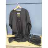 Graduation gown and mortar board etc