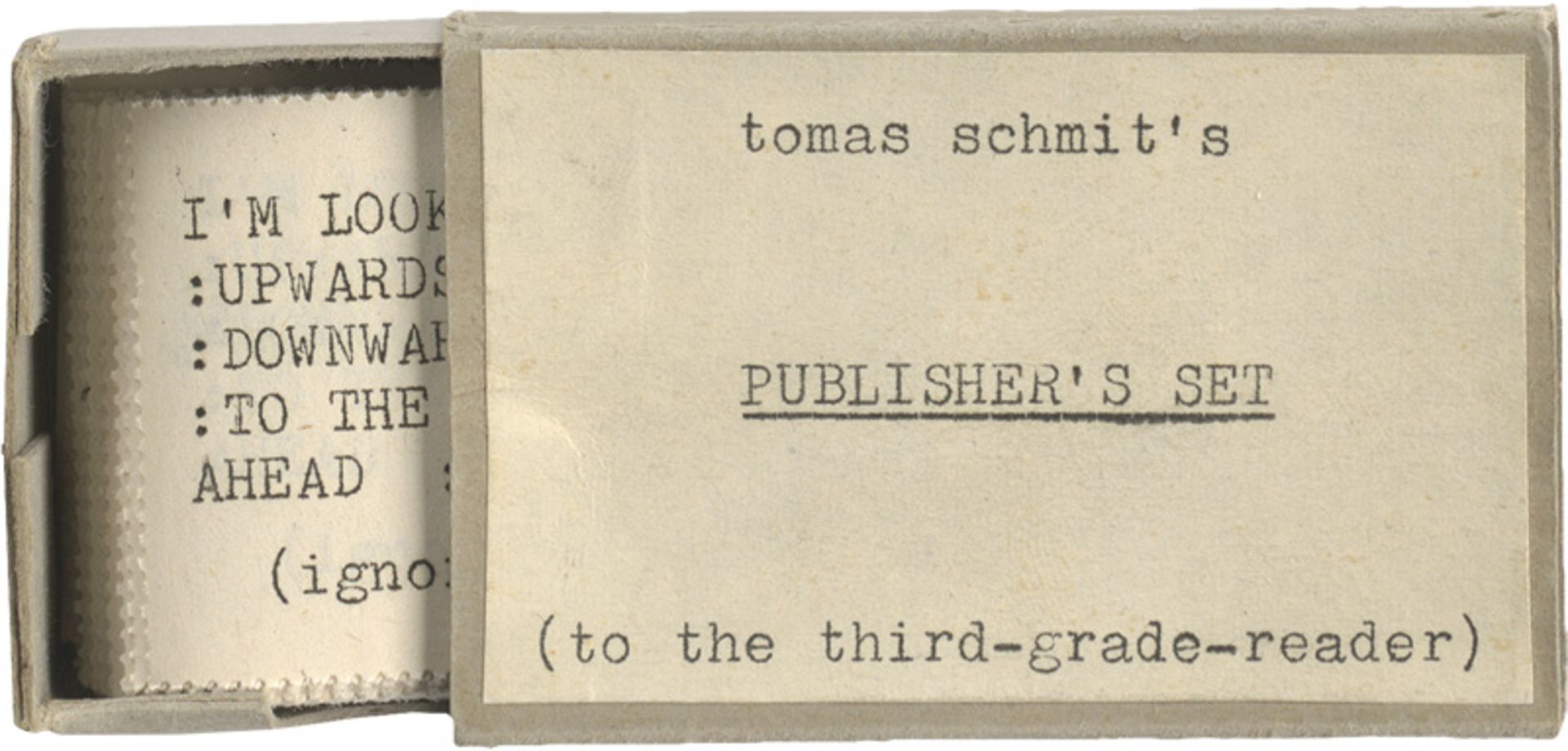 Schmit, Tomas: Publisher's Set