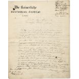 Fischer von Waldheim, Gotthelf: 4 Briefe + Beigabe