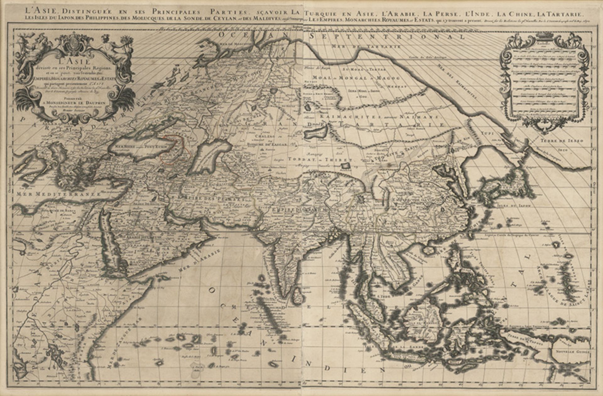 Jaillot, Alexis Hubert: L'Asie divisee en ses principales regions