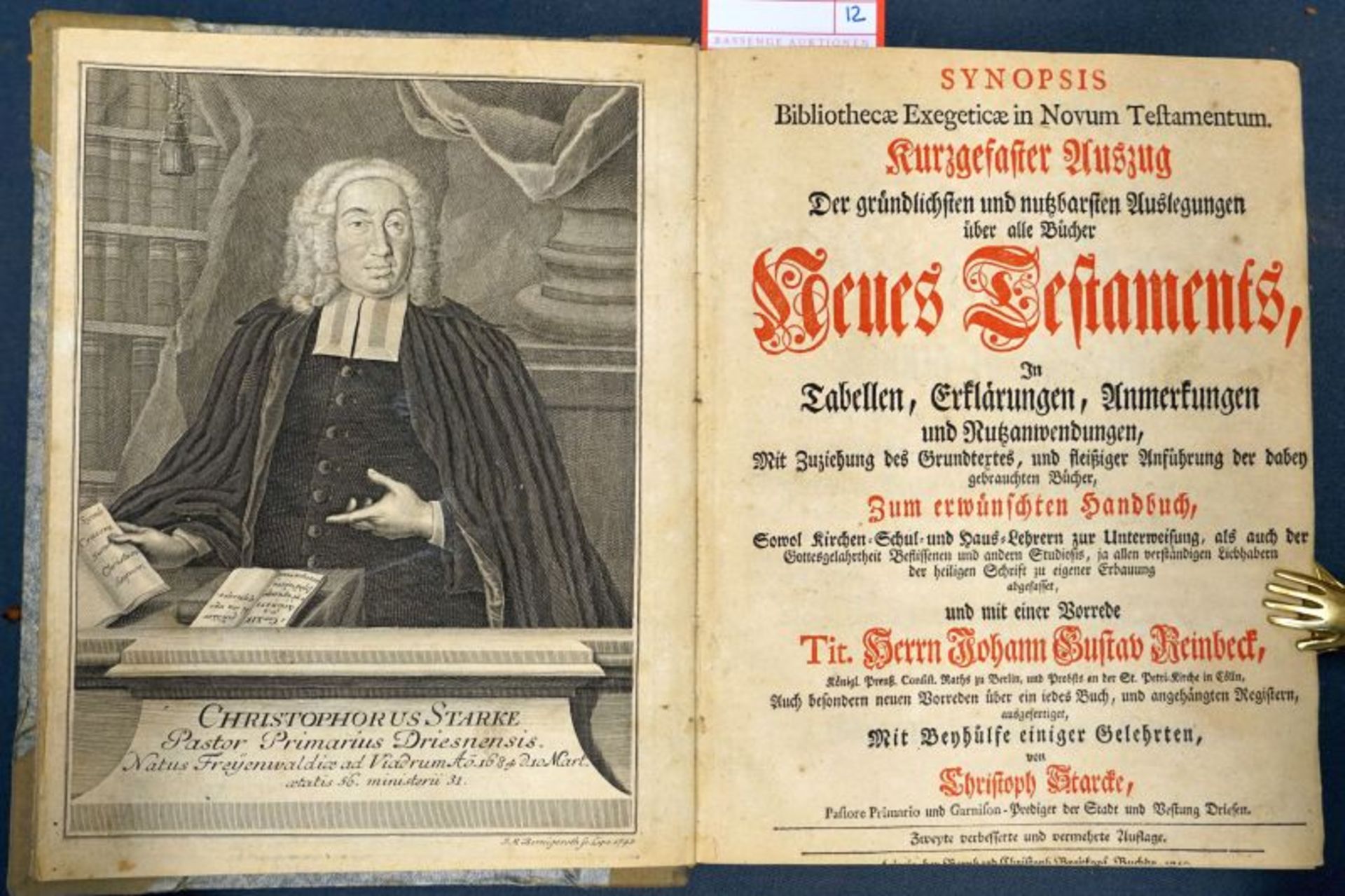 Starke, Christoph: Synopsis Bibliothecæ Exegeticæ in Novum Testamentum