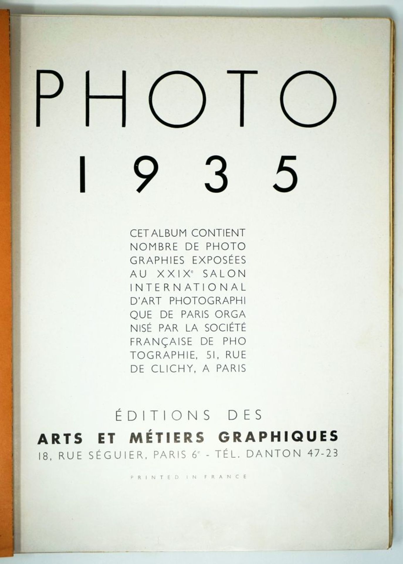 Photo 1935: XXIXe Salon International d'Art Photographique