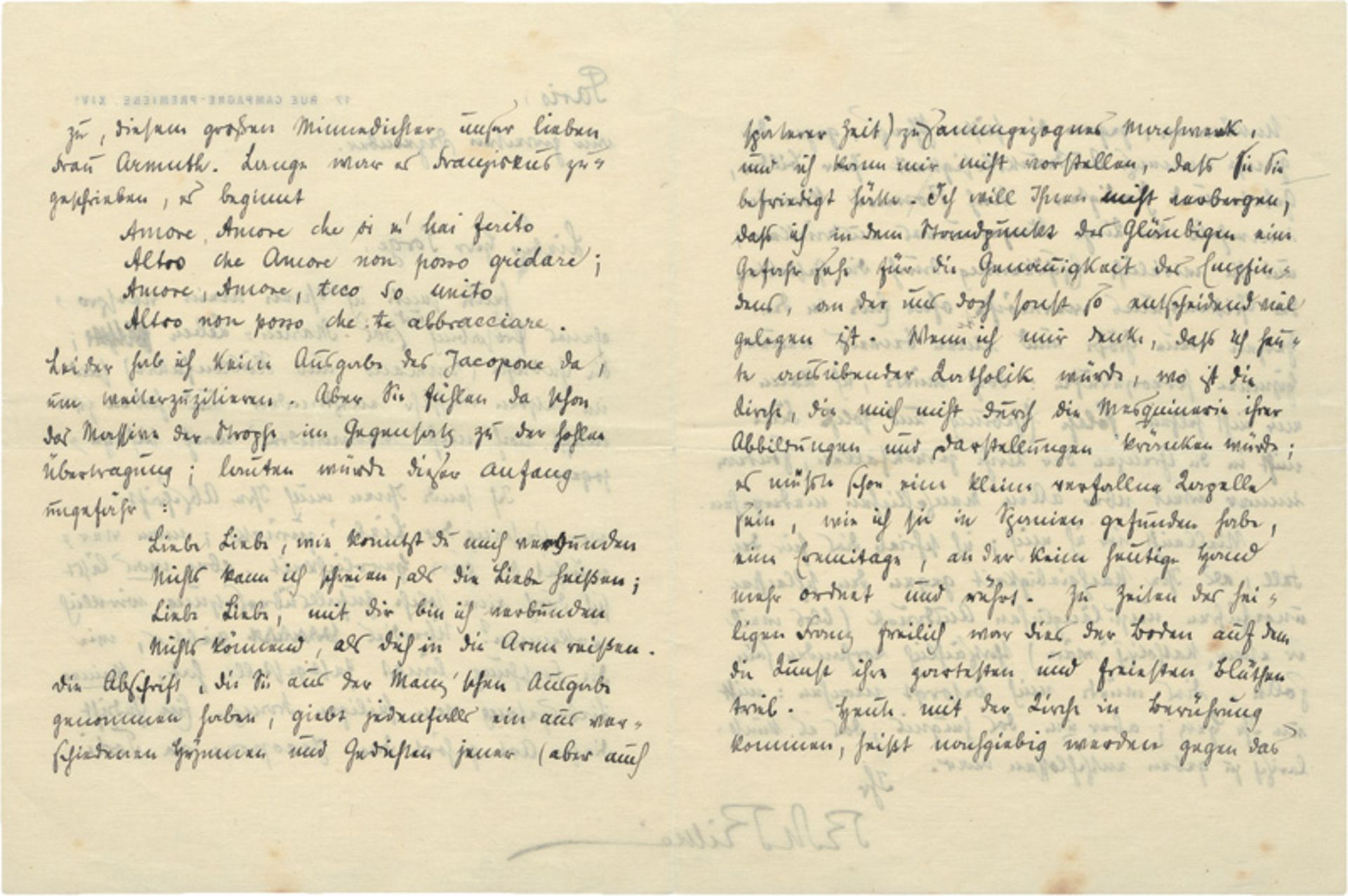 Rilke, Rainer Maria: Brief 1913 an Reinhard Sorge