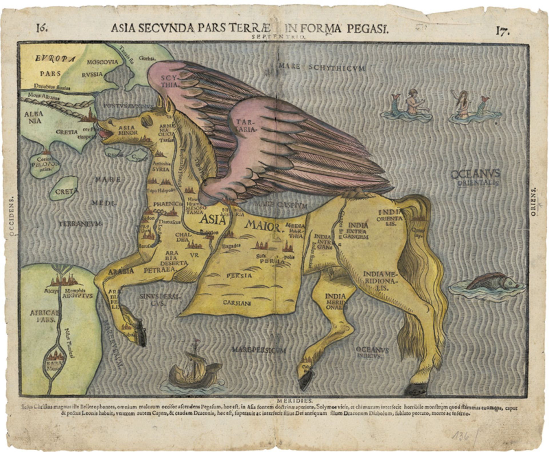 Bünting, Heinrich: Asia secunda pars terrae in forma Pegasi