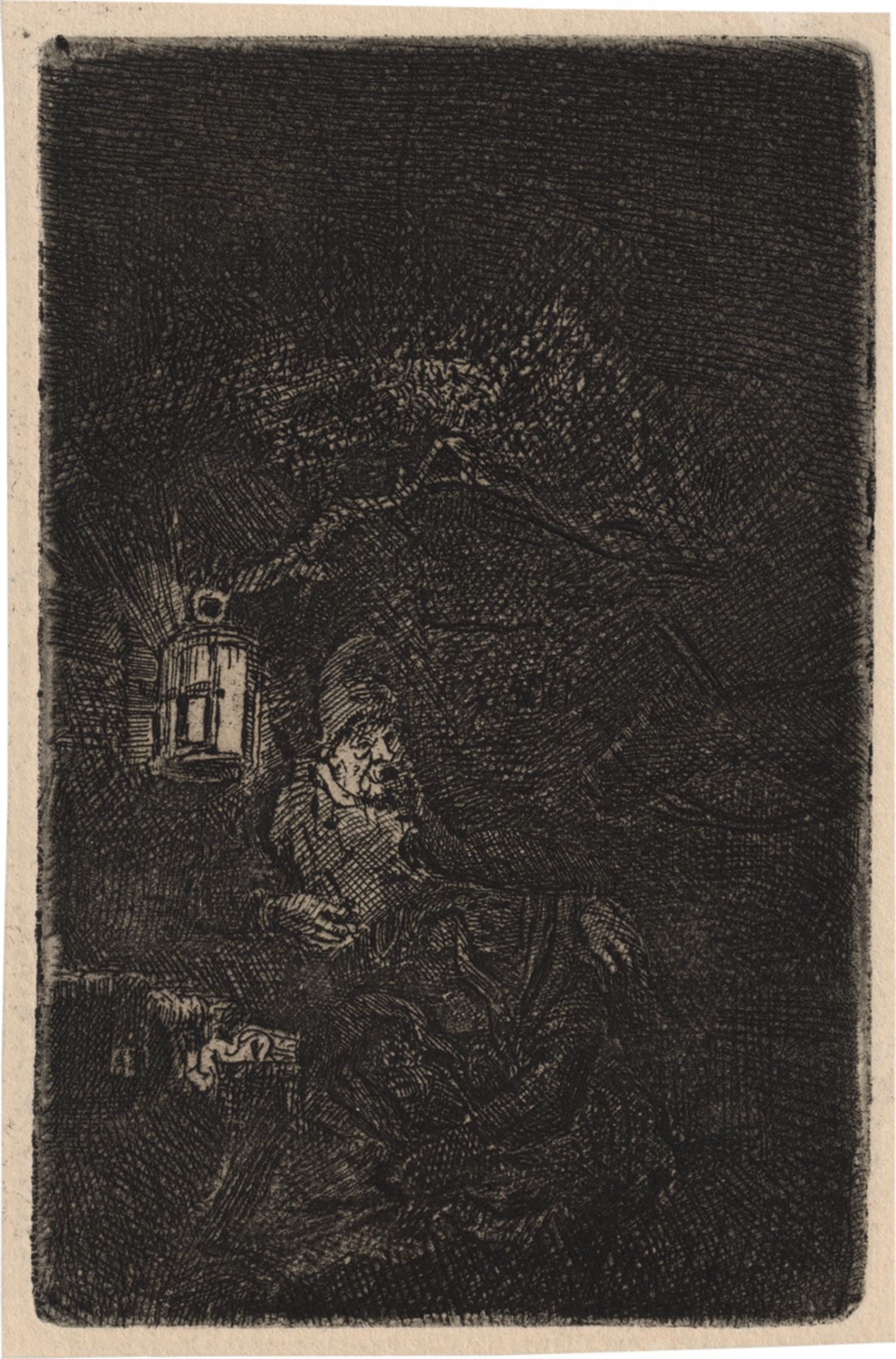 Rembrandt Harmensz. van Rijn: Die Ruhe auf der Flucht: ein Nachtstück