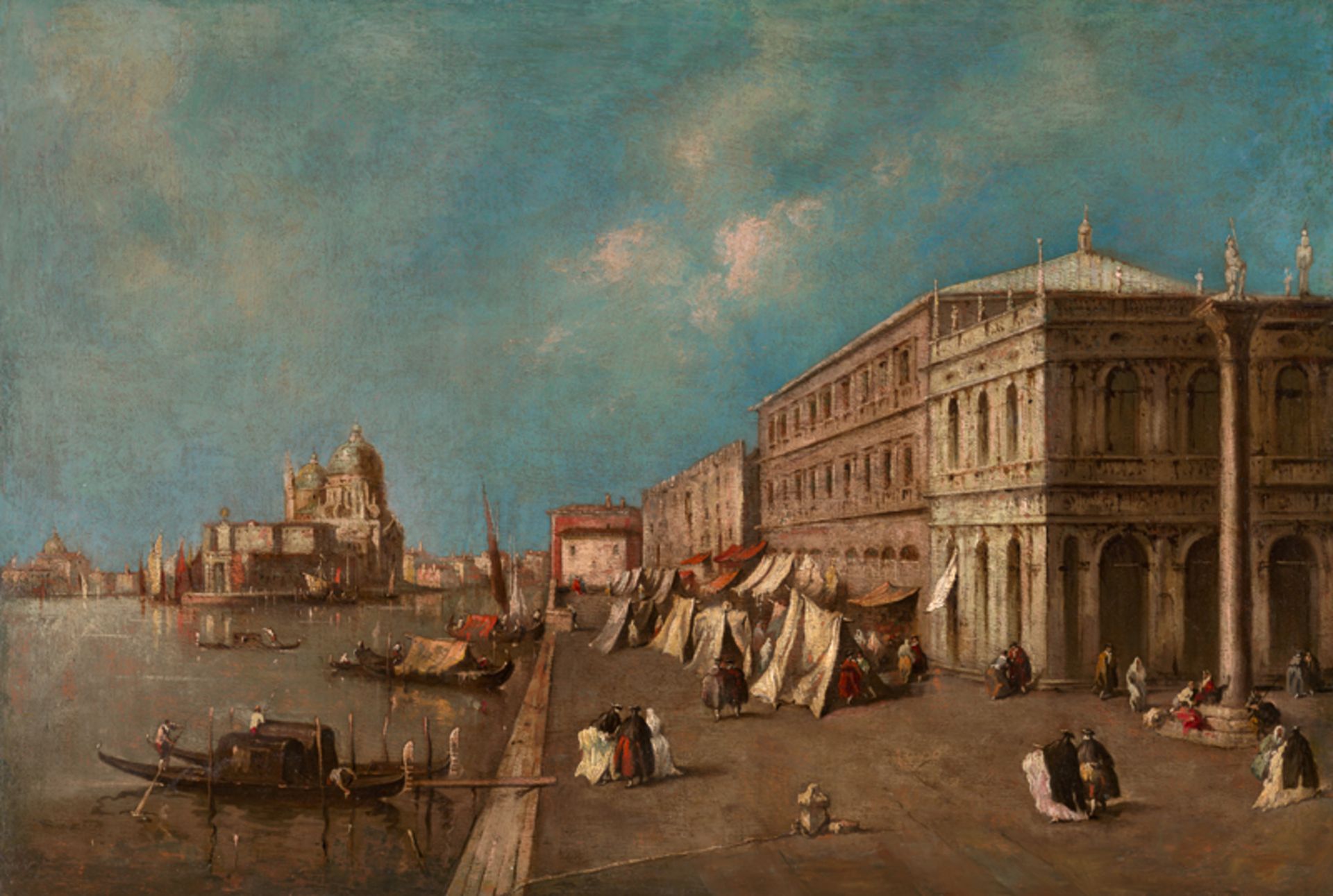 Venezianisch: 18. Jh. Venedig, der Molo mit Blick auf Santa Maria dell...